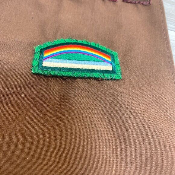 Vintage Girl Scouts Sash X-Long and Badges U.S.A Brown - Picture 3 of 12